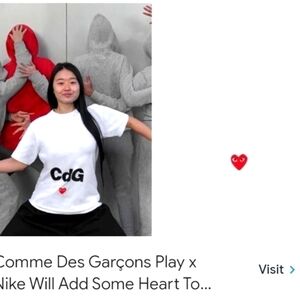 Comme des Garcons × play Nike tshirt